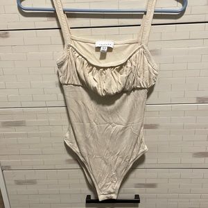 Cream top shop body suit